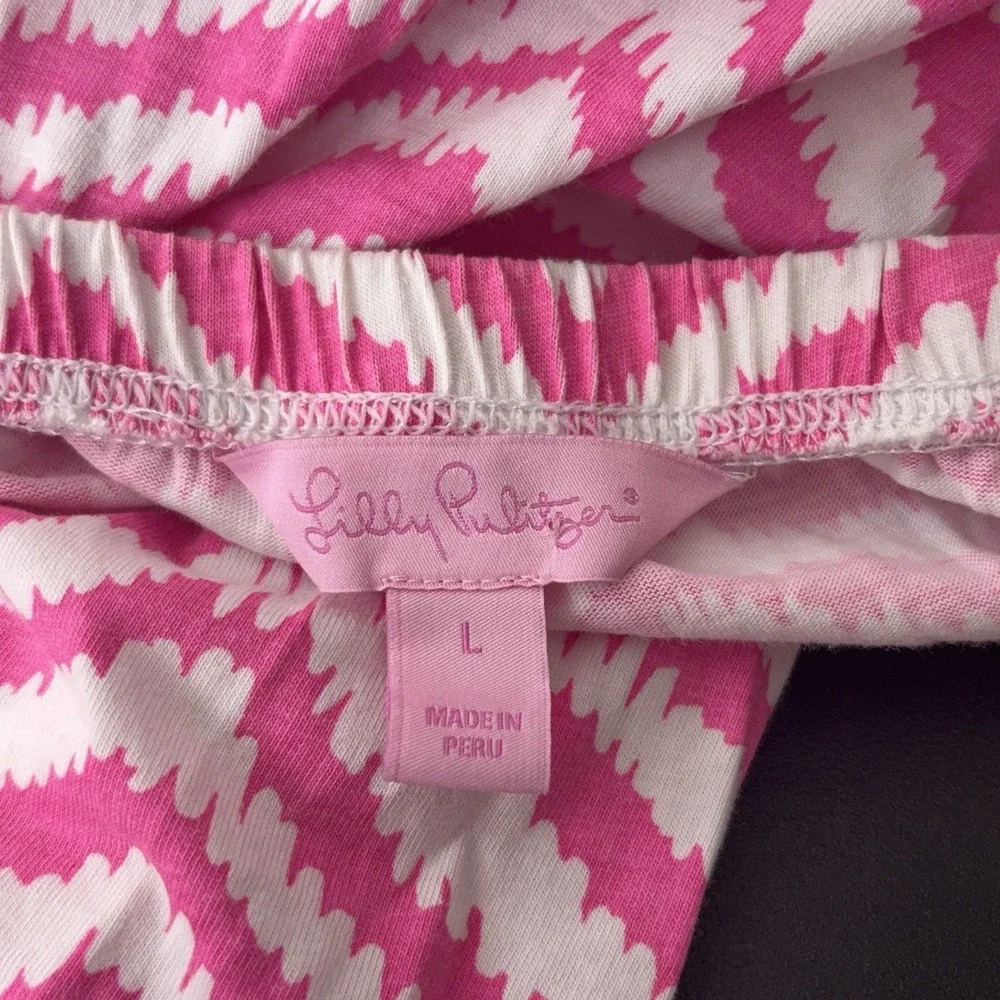 Lilly Pulitzer Windsor Strapless Dress Womens Size Large Pink Striped Mini - Picture 7 of 8